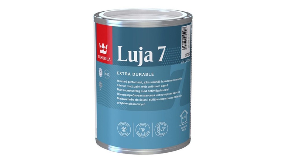 Moisture-resistant antifungal paint Luja 7 A matte 0.9l, Tikkurila