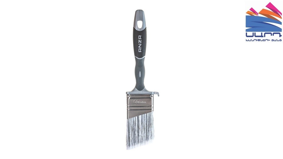 Flat ANZA PLATINUM curved brush with beveled bristles, 50mm