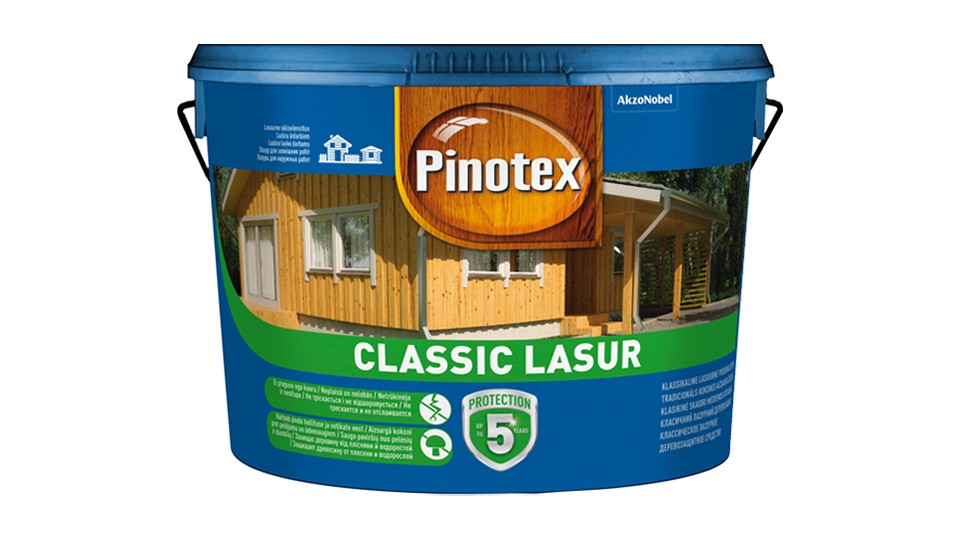 Դեկորատիվ դեղաներկ փայտի պաշտպանության համար Pinotex Classic տիքի ծառ 1 լ