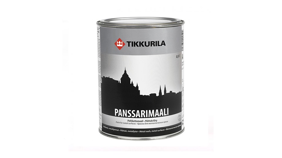 Краска для металлических крыш Tikkurila Panssarimaali база-A 0,9 л