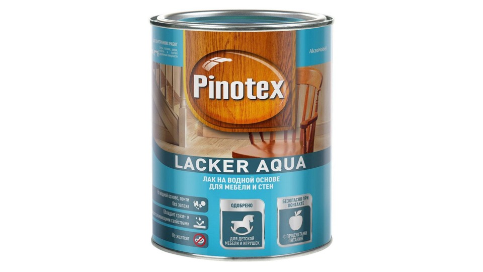 Լաք փայտի համար ջրային հիմքով երանգավորվող Pinotex Lacker Aqua 70 փայլուն 1 լ