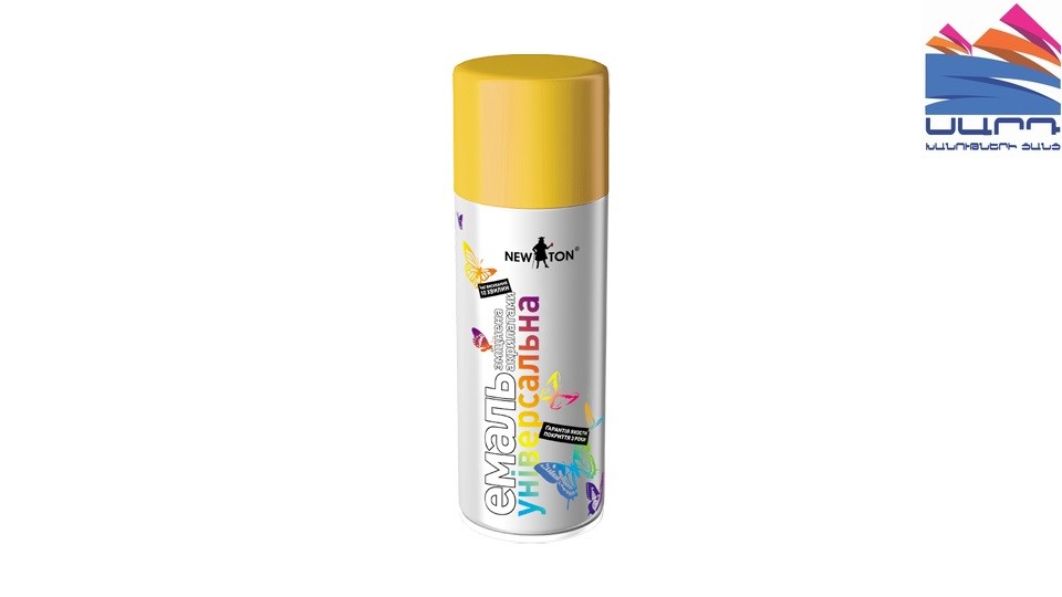 Universal aerosol acrylate enamel NEW TON 1023 yellow 400 ml