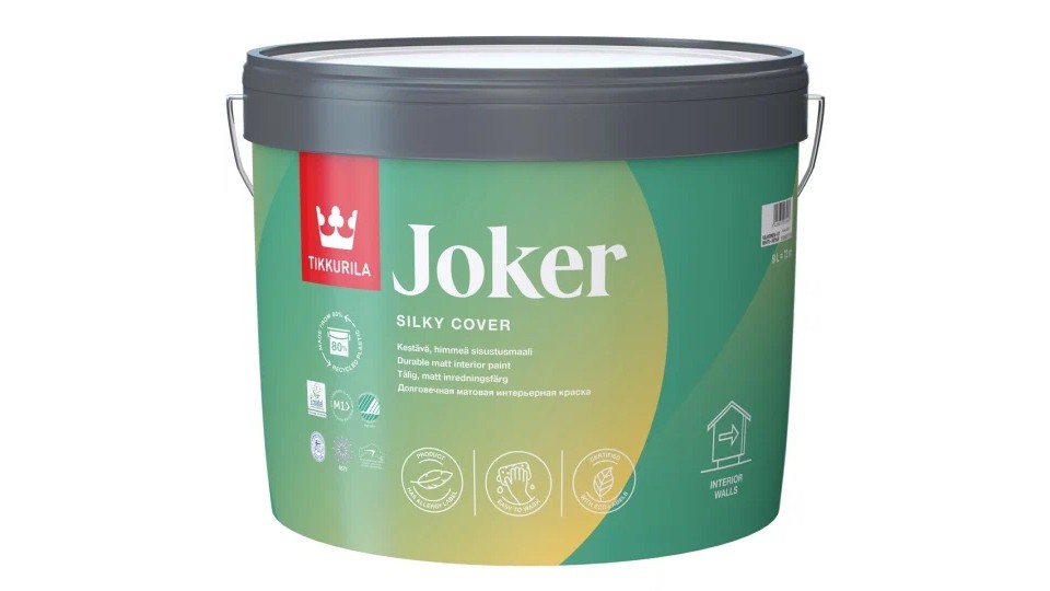 Acrylate paint for walls and ceilings Tikkurila Joker matte base-A 9 l