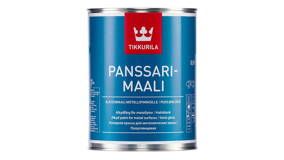 Paint for metal roofs Tikkurila Panssarimaali base-A 0,9 l
