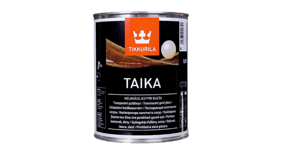 Покрытие декоративное лессирующее Tikkurila Taika полуглянцевое база-KL перламутровое золотистое 0,9 л