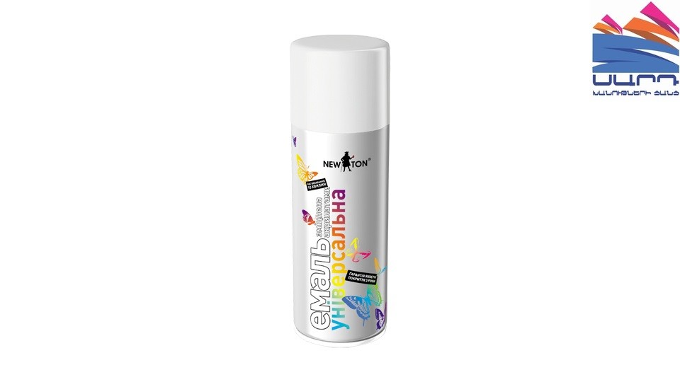 Universal aerosol acrylate enamel NEW TON 9010 white matt 400 ml