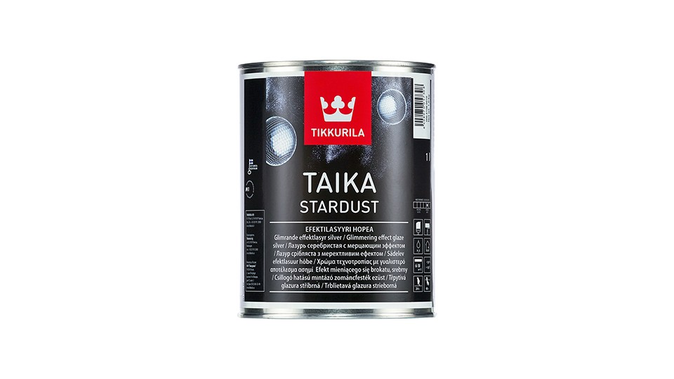 Лазурь декоративная Taika Stardust золотистая 0,33л, Тиккурила