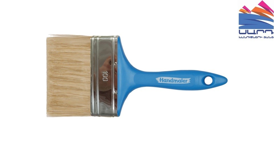 Flat Brush 100mm Blue Handmaler