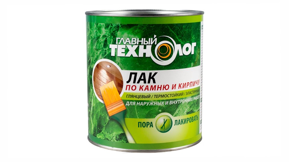 Heat-resistant varnish for stone and brick Главный Технолог matt 0,75 l