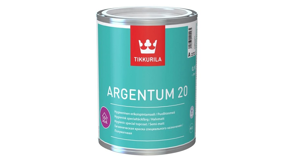 Antimicrobial paint Tikkurila Argentum 20 semi-matte base-A 0,9 l