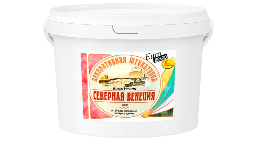 Decorative acrylate plaster Новбытхим Северная Венеция white 3 kg