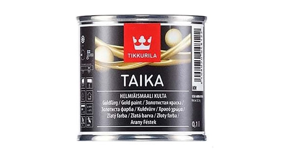 Краска декоративная акрилатная Tikkurila Taika Helmiasmaali полуглянцевая база-KM перламутровая золотистая 0,1 л