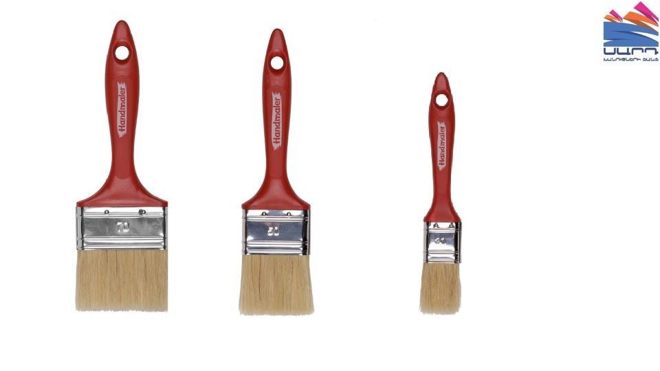 Flat brush 40mm red. Handmaler