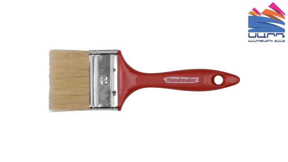 Flat Brush 70mm Red Handmaler