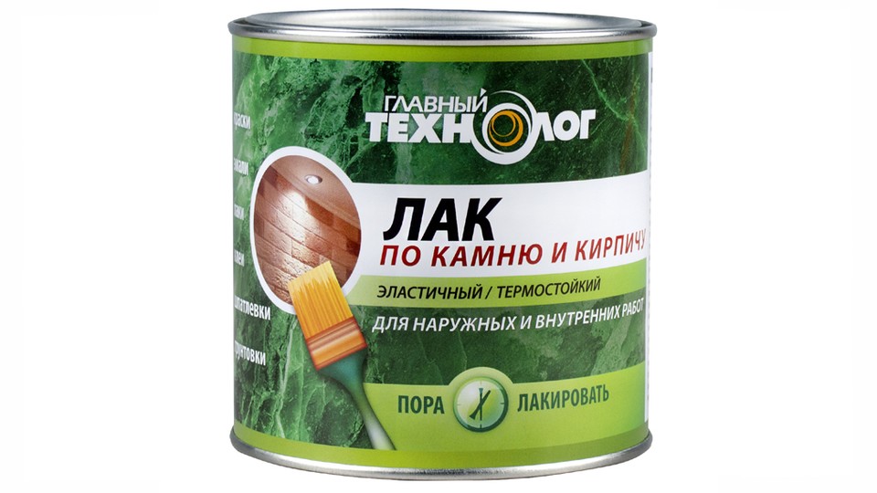 Heat-resistant varnish for stone and brick Главный Технолог matt 3 l