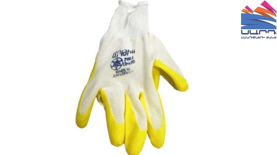 Լատեքսային ձեռնոց դեղին-սպիտակ  6080-35
