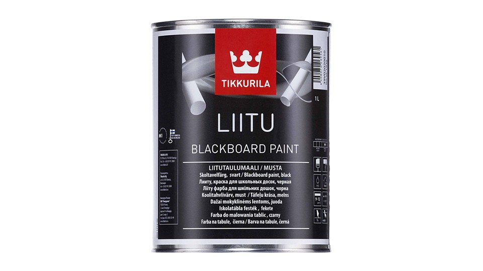 Գրատախտակի ներկ Tikkurila Liitu սև 1 լ