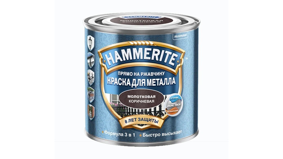 Paint for metal surfaces alkyd Hammerite hammer brown 0,75 l