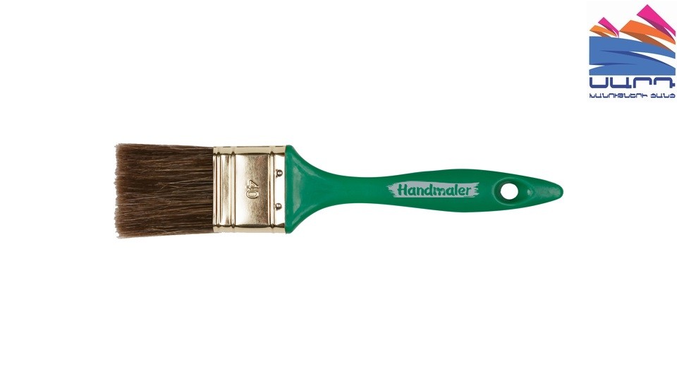 The brush is flat 40mm green. Handmaler