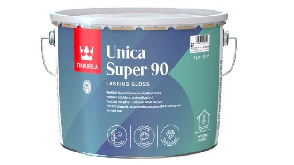 Yacht urethane-alkyd varnish Tikkurila Unica Super 90 high-gloss base-EP 9 l