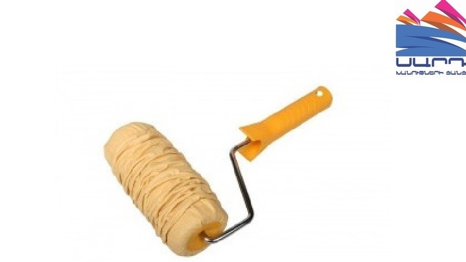 Roller with handle leather 18cm