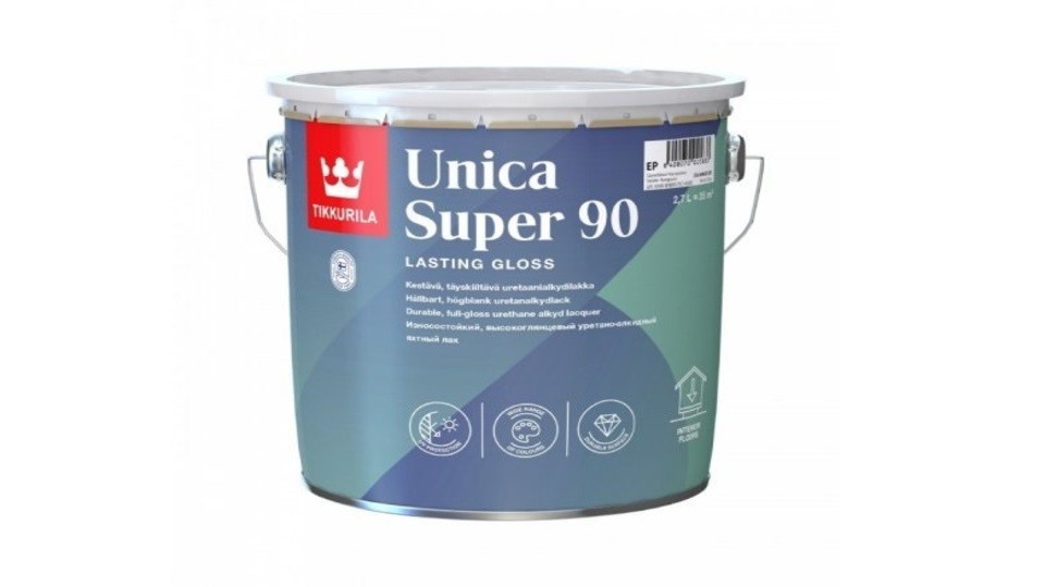Yacht urethane-alkyd varnish Tikkurila Unica Super 90 high-gloss base-EP 2,7 l