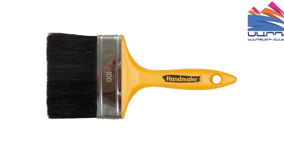 Flat brush 100mm black. Handmaler