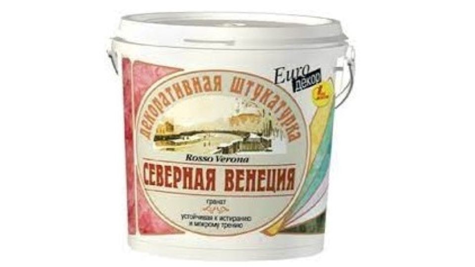 Decorative acrylate plaster Новбытхим Северная Венеция white 1,5 kg