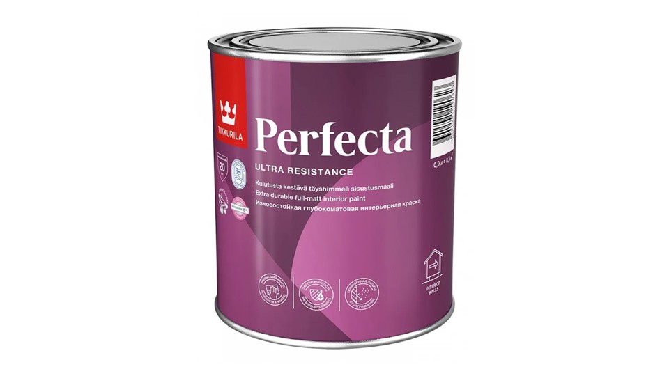 Краска для стен и потолков Tikkurila Perfecta глубокоматовая база-C 0,9 л