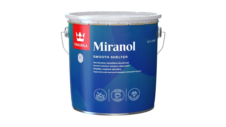 Universal alkyd enamel Tikkurila Miranol base-A 2,7 l