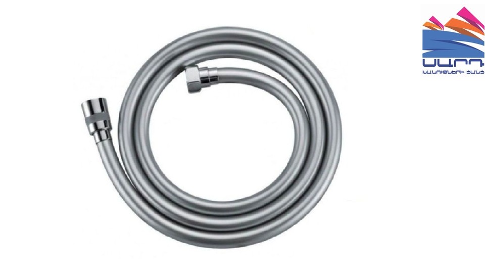 Flexible chrome-plated shower hose 1/2 in.r 2m