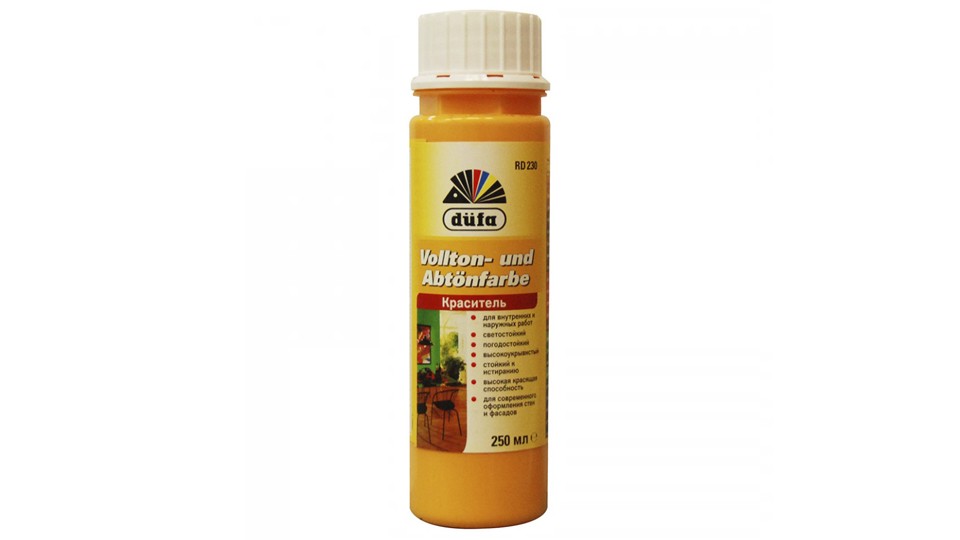 Water dispersion colorant Dufa Vollton und Abtonfarbe D230 100 gold 250 ml