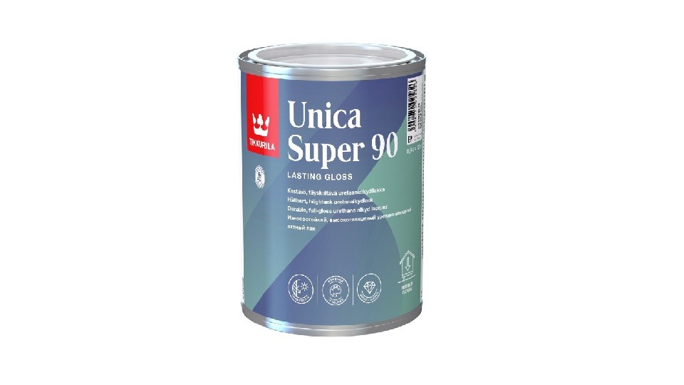 Yacht urethane-alkyd varnish Tikkurila Unica Super 90 high-gloss base-EP 0,9 l