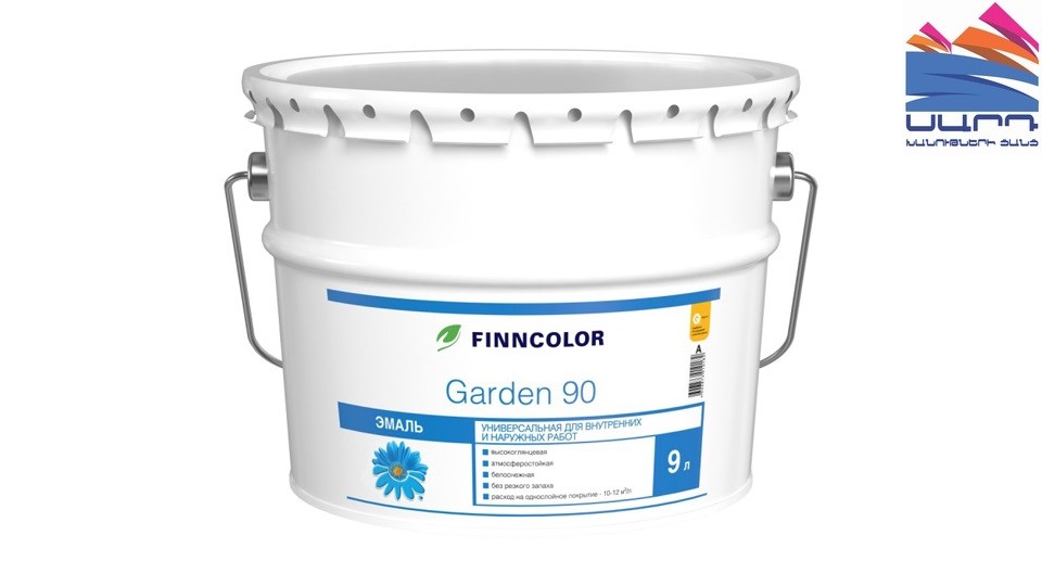 Universal alkyd enamel Finncolor Garden 30 semi-matt base-A 9 l