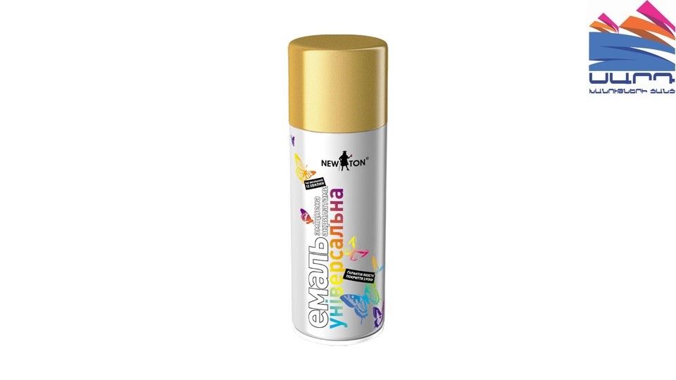 Universal aerosol acrylate enamel NEW TON church gold 400 ml