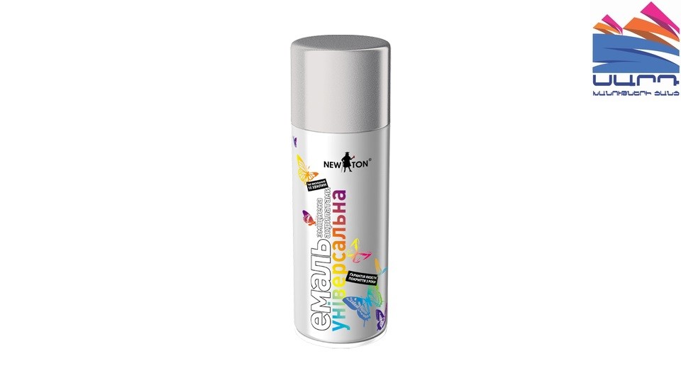 Universal aerosol acrylate enamel NEW TON 9006 silver 400 ml