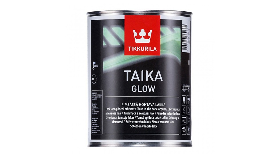 Лак светящийся в темноте Tikkurila Taika Glow матовый 1 л
