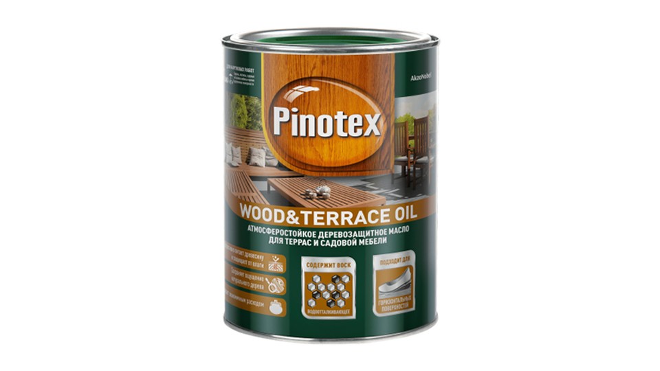 Масло для защиты древесины атмосферостойкое Pinotex Wood&Terrace Oil бесцветный 1 л