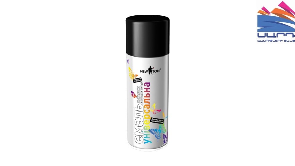 Universal aerosol acrylate enamel NEW TON 9005 black 400 ml