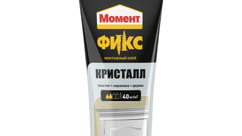 Universal acrylic mounting glue Момент FIX Кристалл 185 g