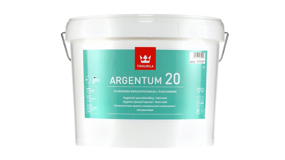 Antimicrobial paint Tikkurila Argentum 20 semi-matte base-A 9 l
