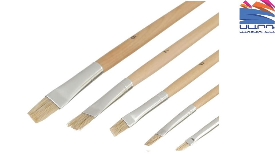 Set of flat oil brushes 5 pcs.