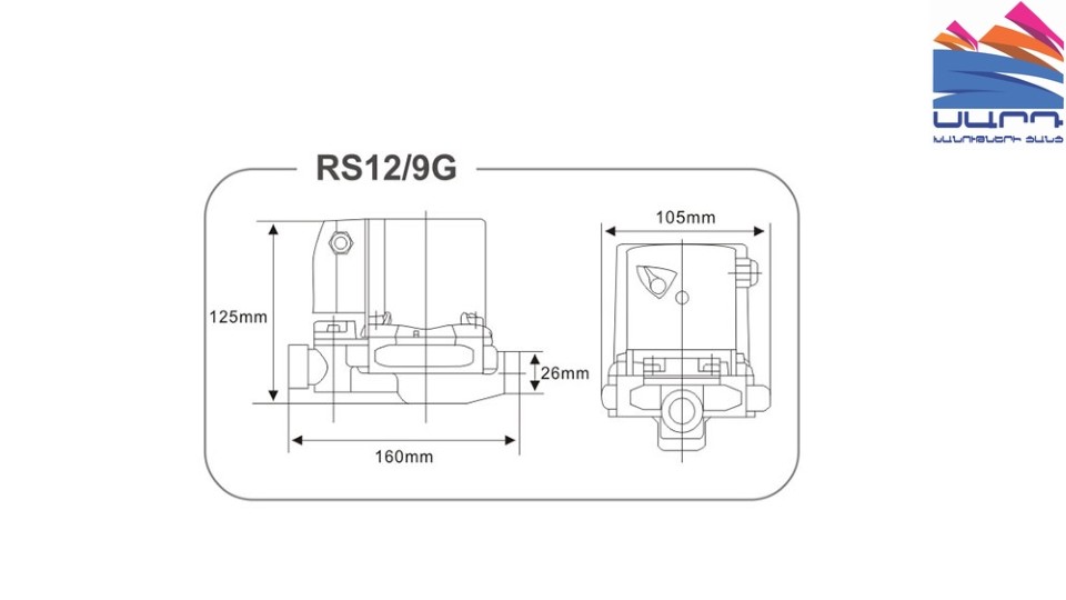 Compact VALFEX VPA 15-90 booster pump with nuts