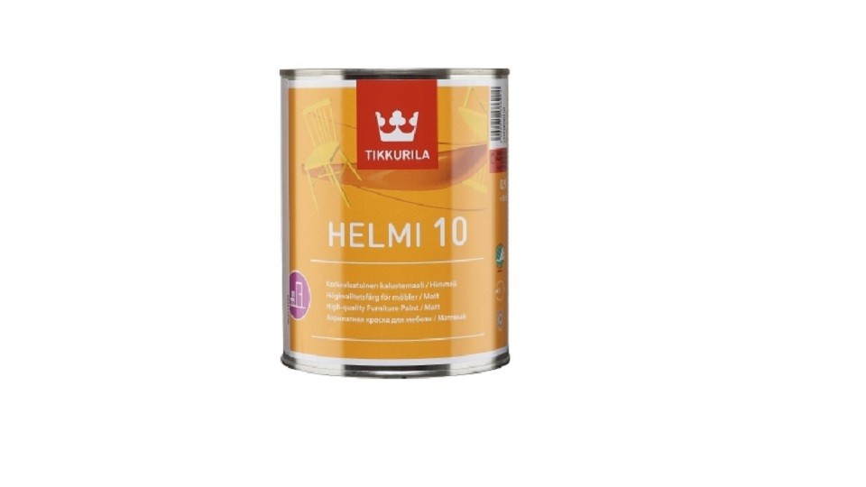 Краска для мебели акрилатная Tikkurila Helmi 10 матовая база C 0,9 л. 