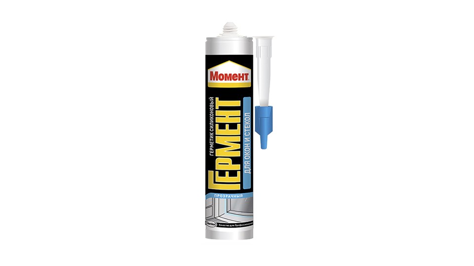 Silicone sealant Момент Гермент for windows and glass transparent 280 ml