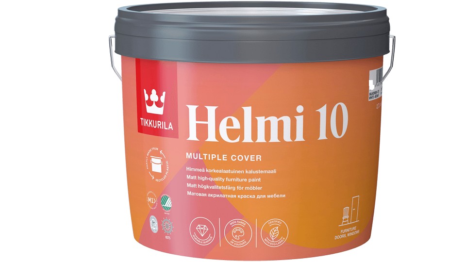 Краска для мебели акрилатная Tikkurila Helmi 10 матовая база C 2,7 л. 