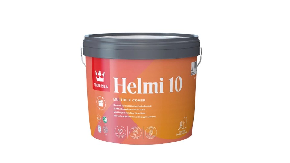 Краска для мебели акрилатная Tikkurila Helmi 10 матовая база A 2,7 л