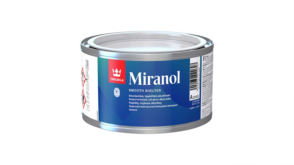 Universal alkyd enamel Tikkurila Miranol high-gloss base-A 0,225 l