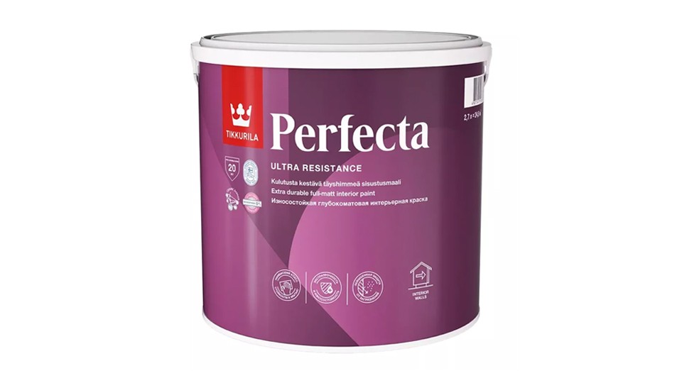 Краска для стен и потолков Tikkurila Perfecta глубокоматовая база-A 2,7 л