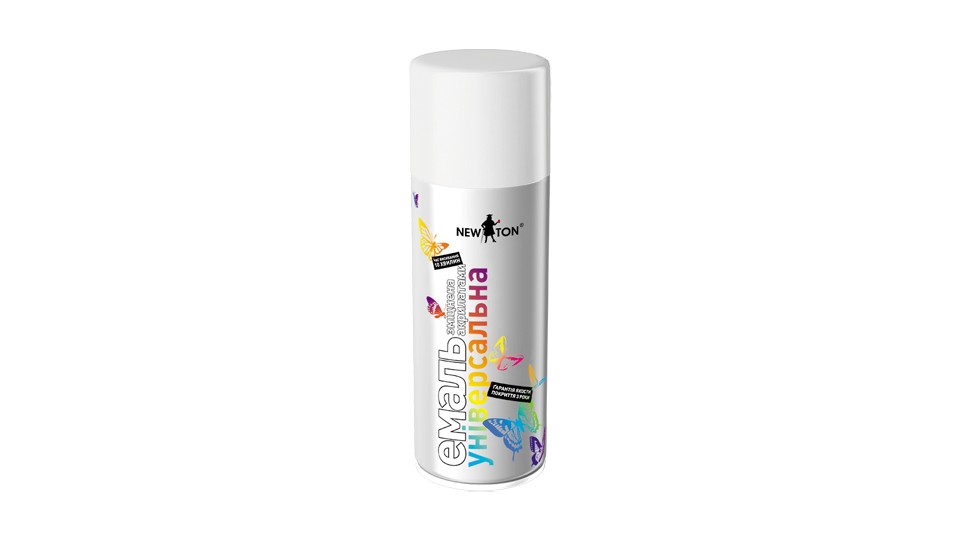 Universal aerosol acrylate enamel NEW TON 9010 white 400 ml